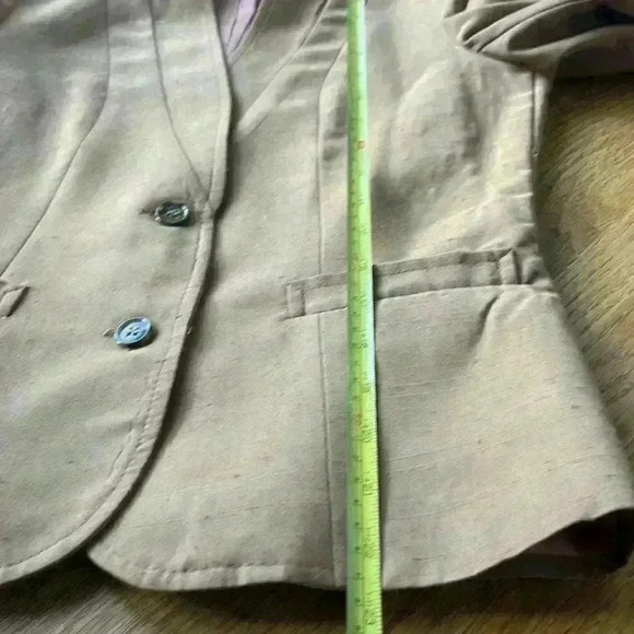 Vintage Tan Blazer by Jacques Saint Laurent for Genelle - Picture 11 of 12